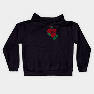 Faux Embroidery Roses Kids Hoodie